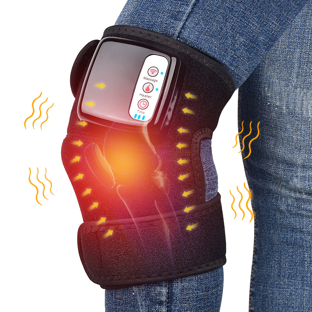 جهاز مساج الركبة بالتدفئة الكهربائية | Electric Infrared Heating Knee Massager Wrap