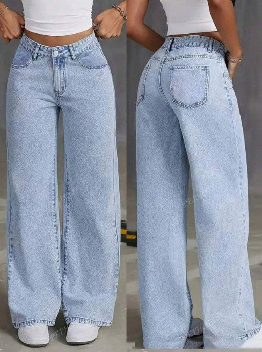 جينز نسائي خصر عالي مستقيم | Sweet Spicy High Waist Straight Jeans Women