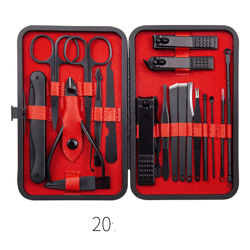 طقم مقص أظافر احترافي متعدد للعناية بالأظافر والقدمين | Professional Scissors Nail Clippers Set Ear Spoon Pedicure Knife Nail Groove Trimmers
