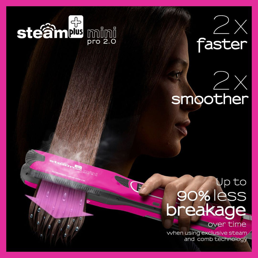 مكواة شعر بخار ميني للفرد والتمويج | Mini Steam Splint Spray Steam Hair Straightener For Curling Or Straightening