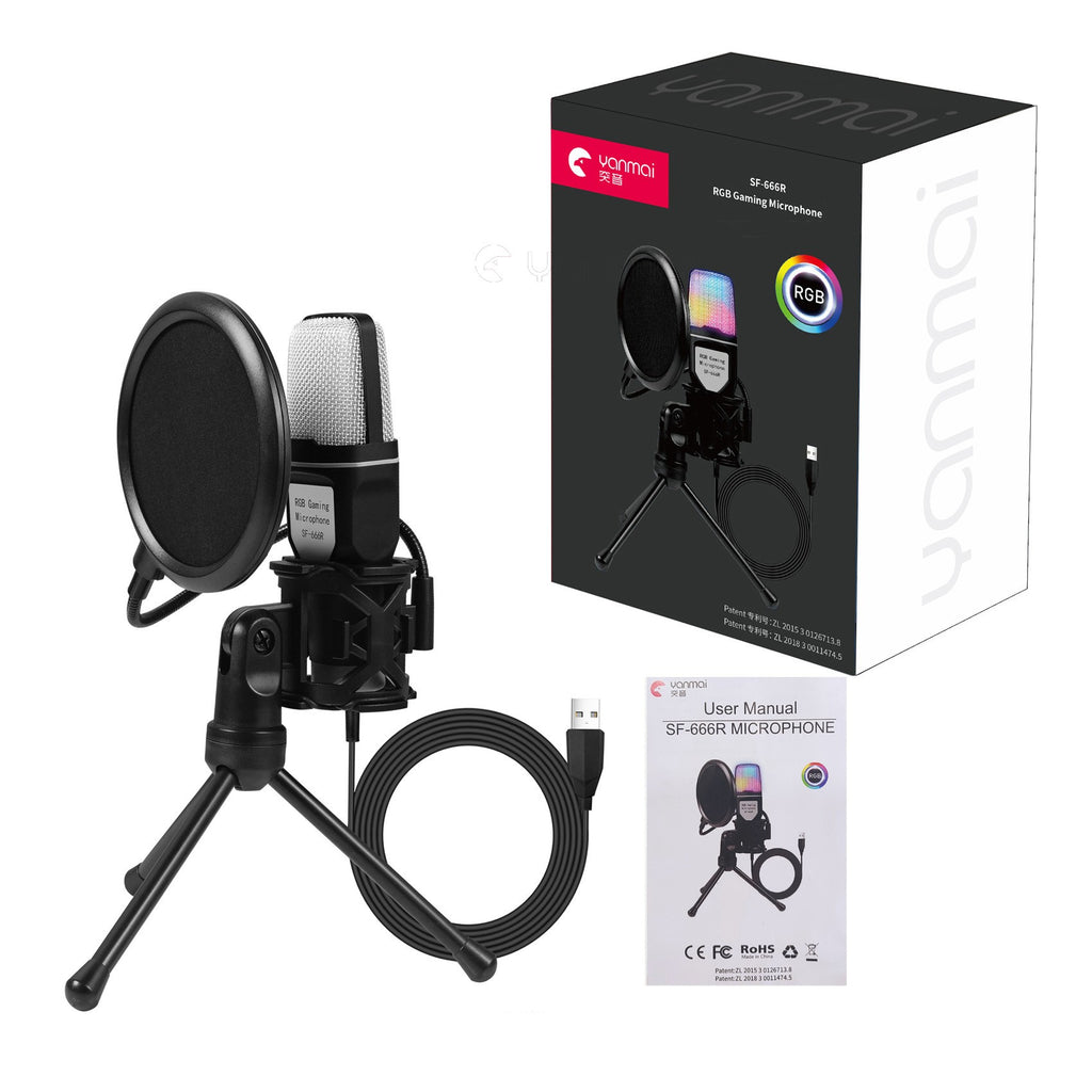 ميكروفون مكتبي للبث المباشر والمؤتمرات | Desktop Microphone for Live Streaming & Conference
