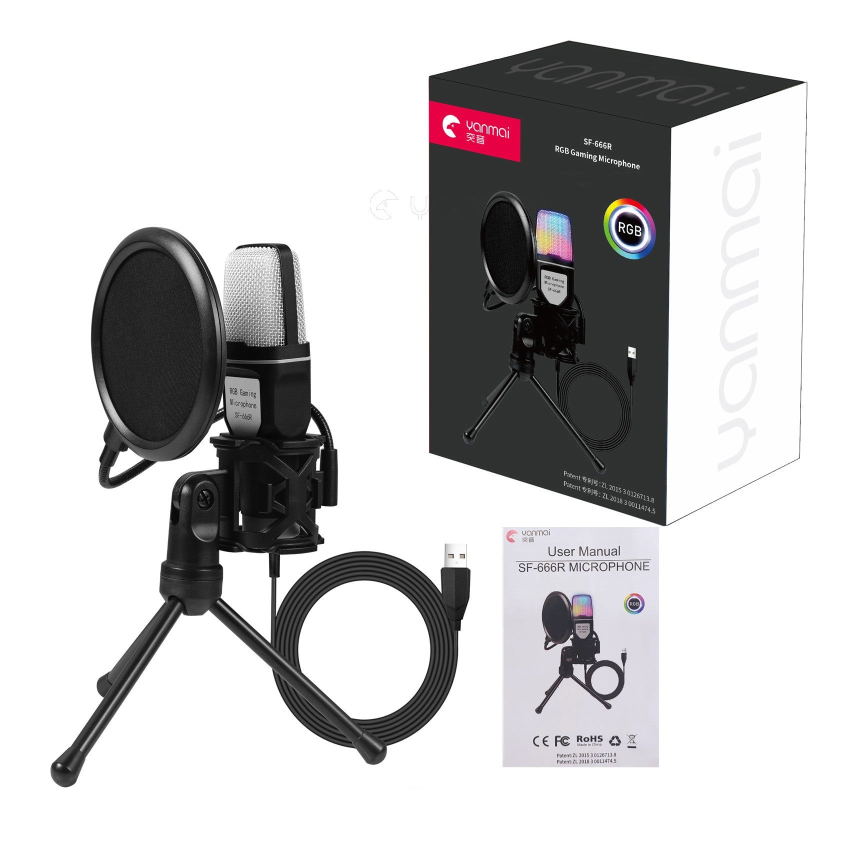 ميكروفون مكتبي للبث المباشر والمؤتمرات | Desktop Microphone for Live Streaming & Conference