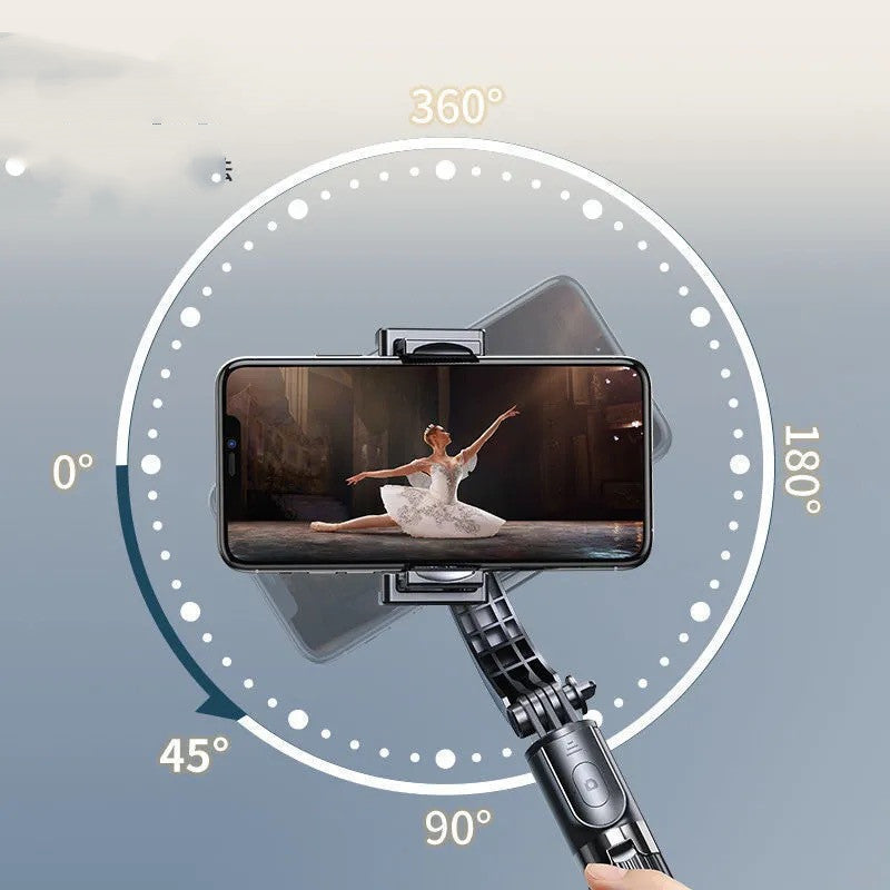 مثبت هاتف مضاد للاهتزاز مع جيروسكوب وحامل ثلاثي | Mobile Phone Stabilizer Anti-Shake Handheld Video Shooting Gyroscope Tripod Selfie