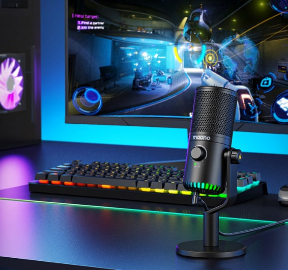 مايكروفون الألعاب والبث المباشر مع إلغاء الضوضاء | Esports Gaming Microphone Live Streaming Noise Cancelling