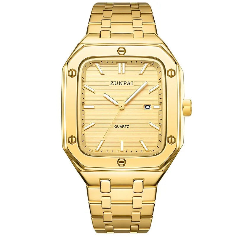 ساعة رجالية مربعة أنيقة من استانلس ستيل | Stylish Mens Stainless Steel Square Watch