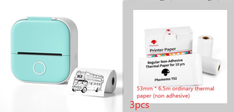طابعة ملصقات حرارية محمولة بلوتوث للصور والبطاقات والأسئلة | Portable Mini Thermal Label Printer Home Photo Printer Bluetooth Mini Label Printer