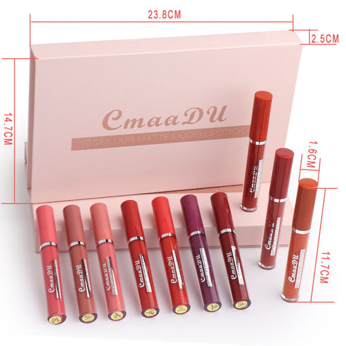 أحمر شفاه مات مقاوم للماء لا يلتصق بالكوب | Women's Non-stick Cup Waterproof Matte Lipstick