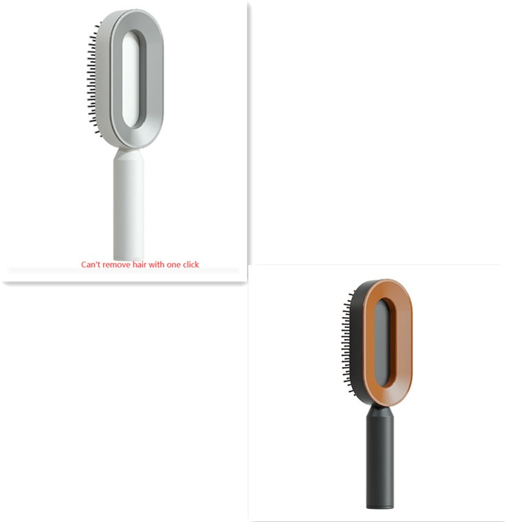 فرشاة شعر ذاتية التنظيف بضغطة واحدة مضادة للكهرباء لمساج فروة الرأس | Self Cleaning Hair Brush One-key Cleaning Anti-Static Airbag Massage Scalp Comb