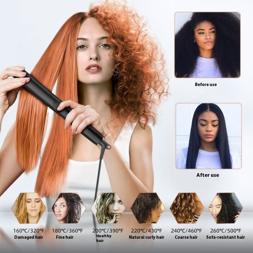 مكواة شعر بالأيونات السالبة 2 في 1 | Hair Straightener Anion Hair Straighter Hair Curler
