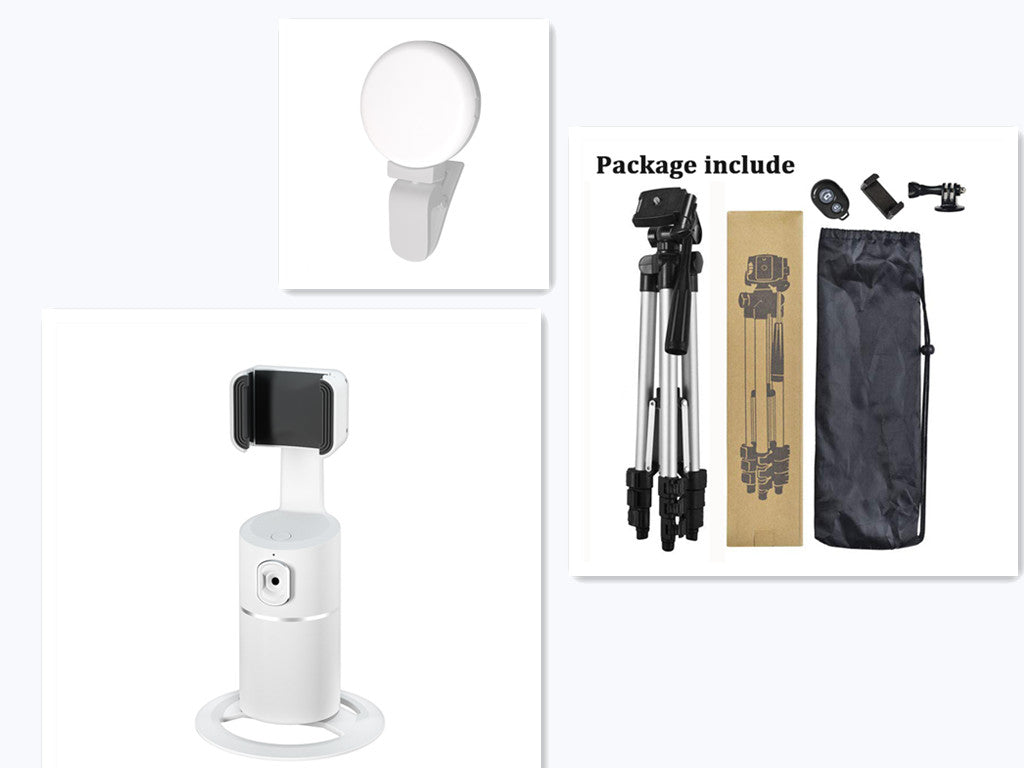 Smart Face Recognition Tracking PTZ Mobile Phone Stand Live Broadcast | حامل هاتف ذكي بتتبع الوجه للبث المباشر