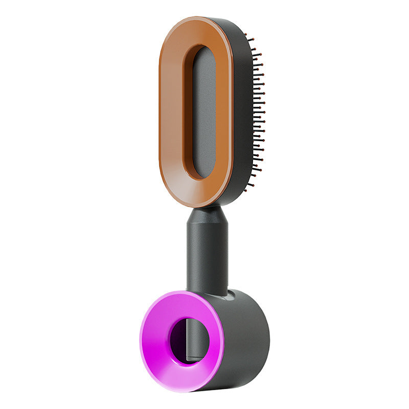 فرشاة شعر ذاتية التنظيف بضغطة واحدة مضادة للكهرباء لمساج فروة الرأس | Self Cleaning Hair Brush One-key Cleaning Anti-Static Airbag Massage Scalp Comb