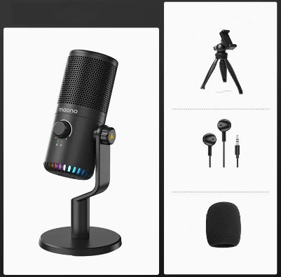 مايكروفون الألعاب والبث المباشر مع إلغاء الضوضاء | Esports Gaming Microphone Live Streaming Noise Cancelling
