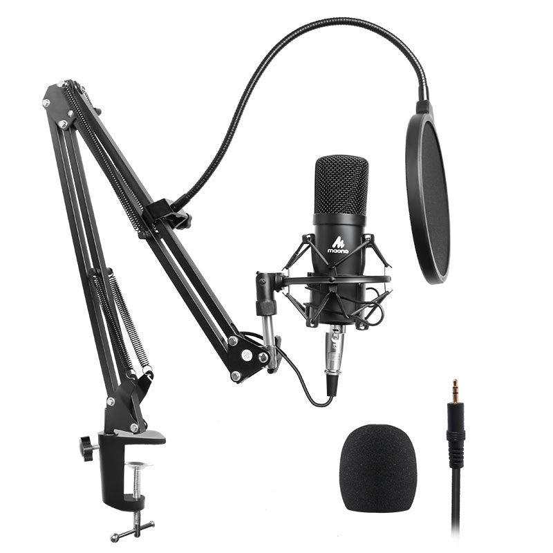 مايكروفون كوندنسر سلكي للهاتف والكمبيوتر والتسجيل | Wired Condenser Microphone for Mobile Phone Computer Recording KTV