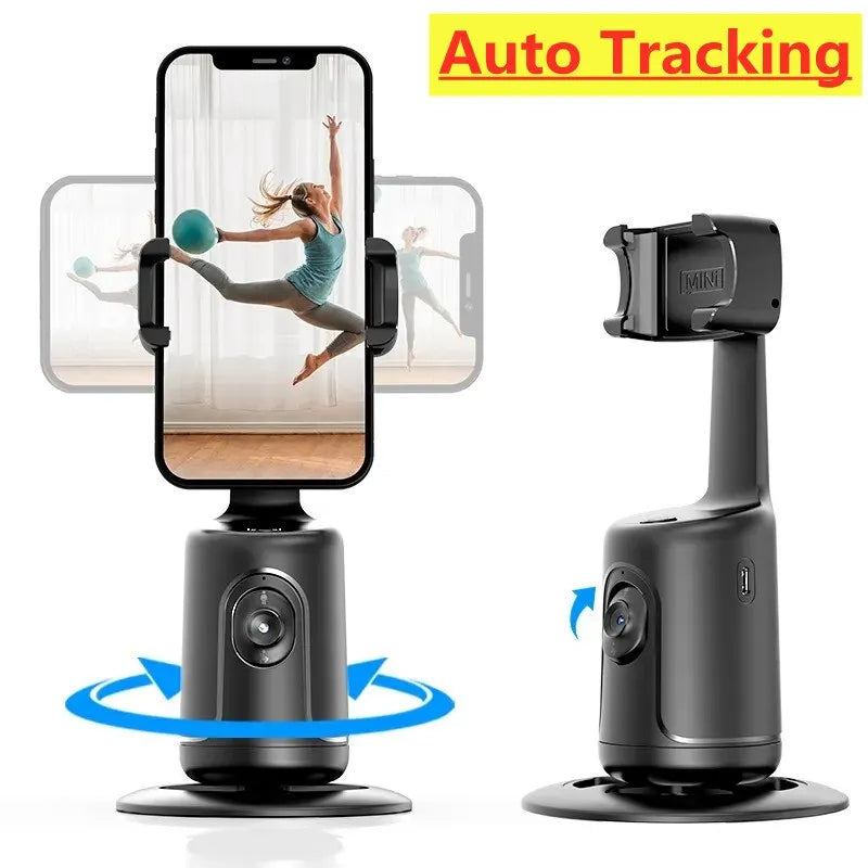 360 Auto Face Tracking Gimbal AI Smart Phone Holder | حامل هاتف ذكي بتتبع الوجه 360 درجة