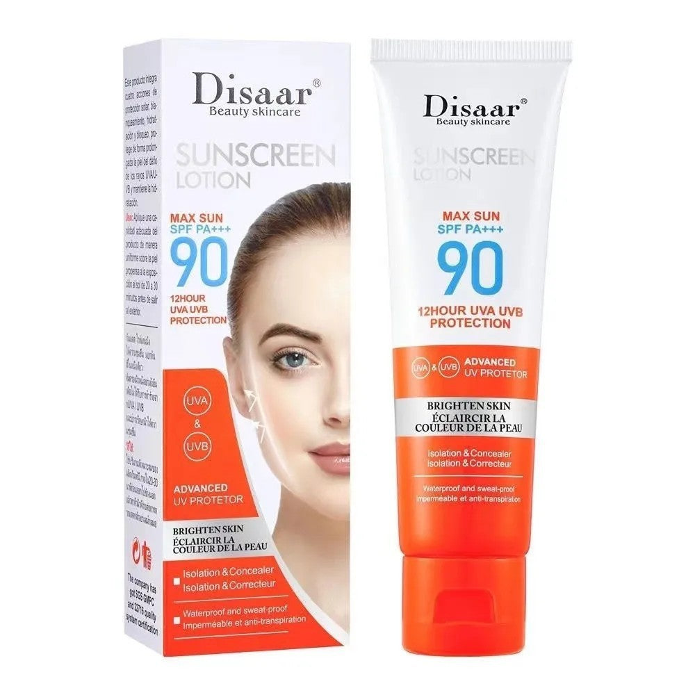 واقي شمس عالي الحماية مع مشرق ومرطب 100مل | High SPF Sunscreen Brightening Lotion 100ml
