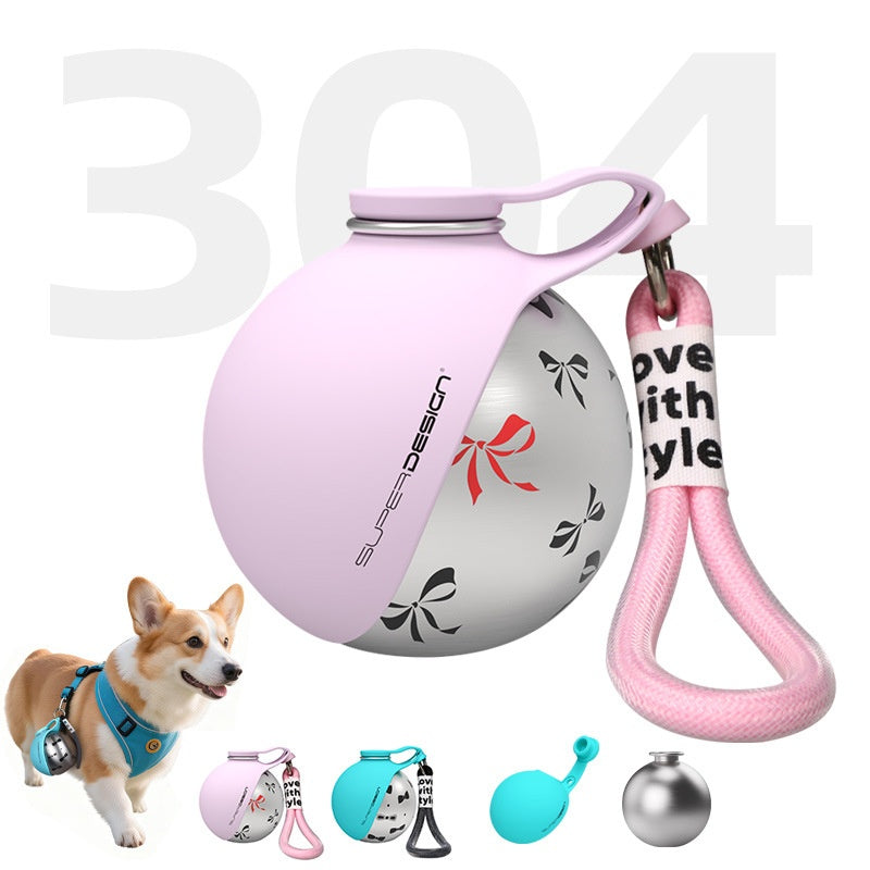 كوب ماء محمول للحيوانات الأليفة من الستيل | Creative Portable Outdoor Pet Stainless Steel Water Cup