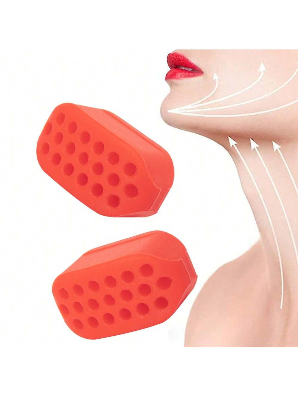 2Pcs Chin Exerciser, Fitness Face Muscle Trainer, Silicone Chewing Jaw Exerciser,Beauty,Skin Care Products,Spa,Self Care,Skin Care Tools,Face Care,Esthetician Supplies,Massage,Face Massage Tool,Face Roller