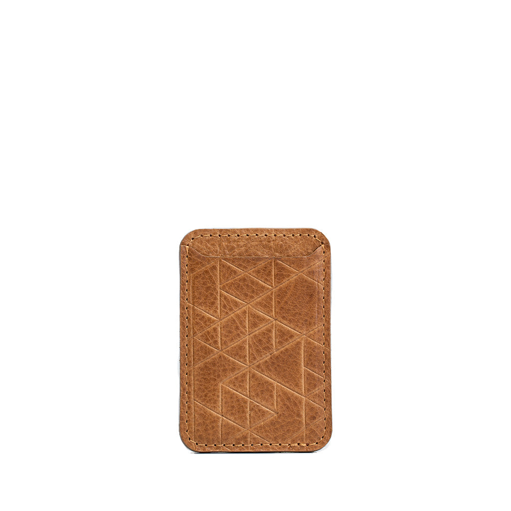 محفظة جلد طبيعي بنقش Vectors متوافقة مع MagSafe صناعة يدوية أوروبية | Leather Wallet MagSafe Classic Vectors Handmade Europe