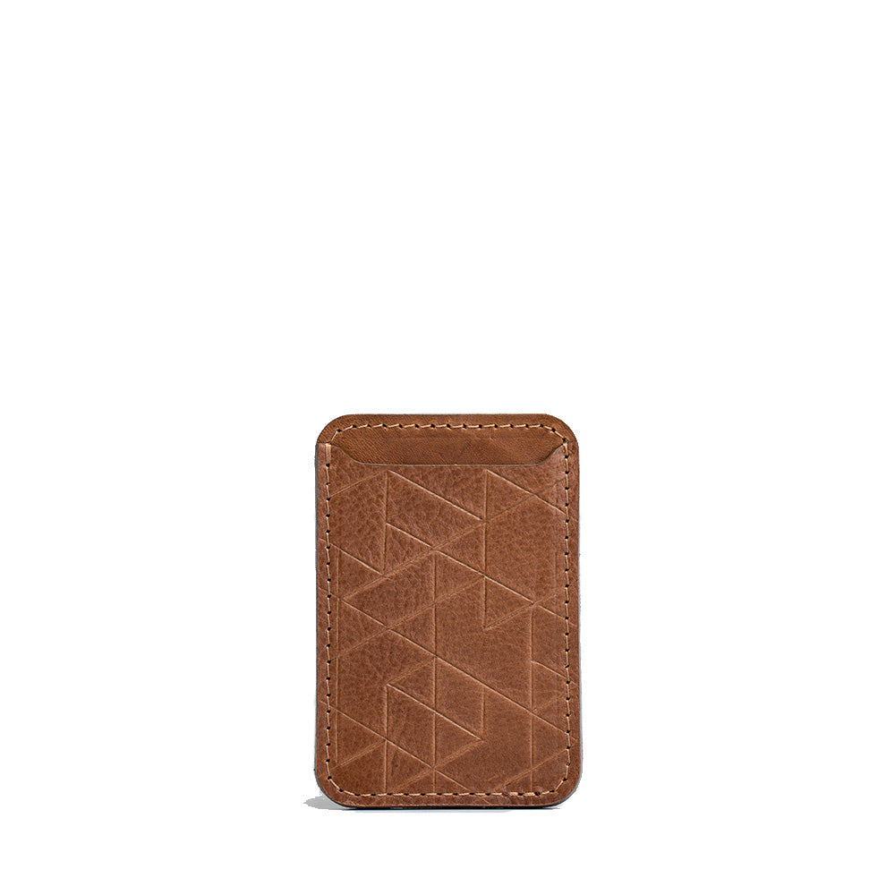 محفظة جلد طبيعي بنقش Vectors متوافقة مع MagSafe صناعة يدوية أوروبية | Leather Wallet MagSafe Classic Vectors Handmade Europe